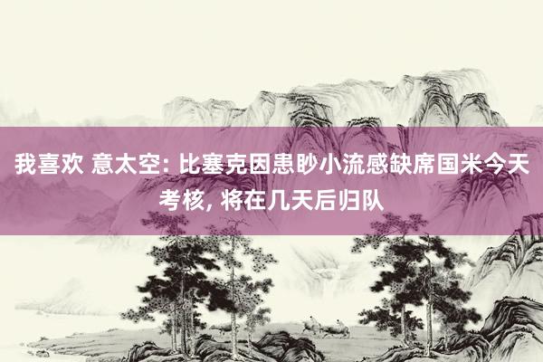 我喜欢 意太空: 比塞克因患眇小流感缺席国米今天考核， 将在几天后归队