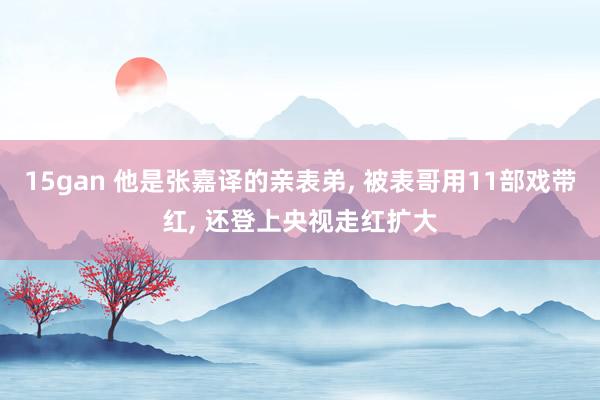 15gan 他是张嘉译的亲表弟， 被表哥用11部戏带红， 还登上央视走红扩大