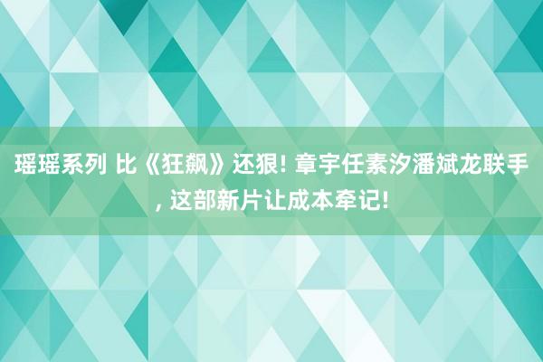 瑶瑶系列 比《狂飙》还狠! 章宇任素汐潘斌龙联手， 这部新片让成本牵记!